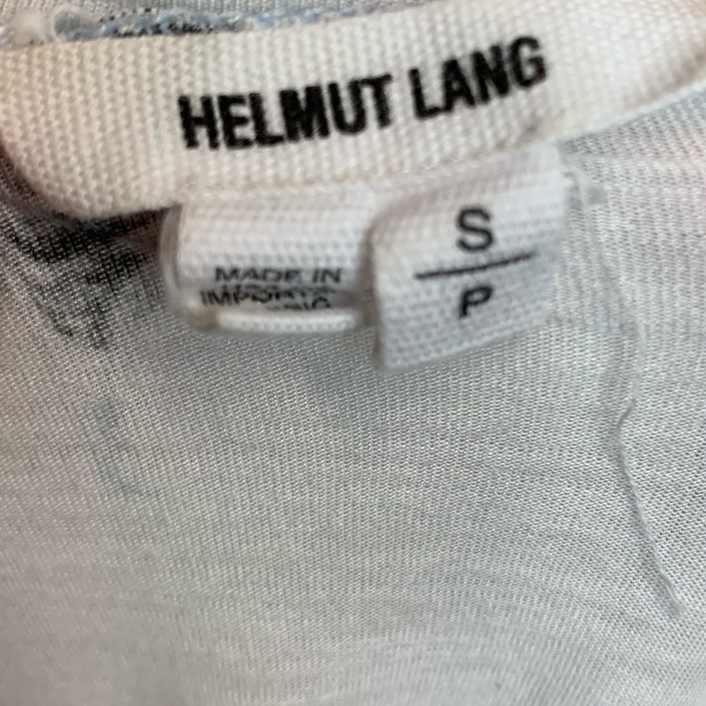 Helmut Lang Tidal Print Open V-Back Top Sz S Euc - image 6